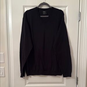 NWOT Ashworth Men's Black V-Neck Mercerized Cotton Sweater